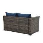 Ensemble de 4 meubles en osier, mobilier de patio, meubles saisonniers en osier de polyéthylène