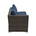 Ensemble de 4 meubles en osier, mobilier de patio, meubles saisonniers en osier de polyéthylène