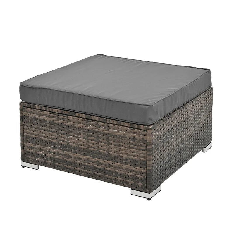 Ensemble de 4 meubles en osier, mobilier de patio, meubles saisonniers en osier de polyéthylène