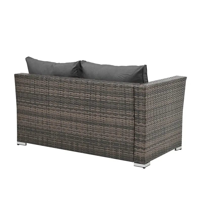 Ensemble de 4 meubles en osier, mobilier de patio, meubles saisonniers en osier de polyéthylène