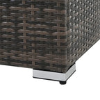 Ensemble de 4 meubles en osier, mobilier de patio, meubles saisonniers en osier de polyéthylène
