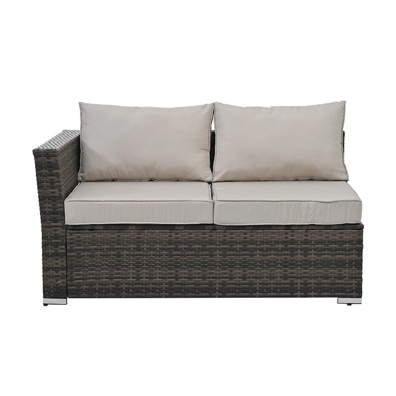 Ensemble de 4 meubles en osier, mobilier de patio, meubles saisonniers en osier de polyéthylène