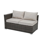 Ensemble de 4 meubles en osier, mobilier de patio, meubles saisonniers en osier de polyéthylène