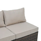 Ensemble de 4 meubles en osier, mobilier de patio, meubles saisonniers en osier de polyéthylène