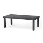 Ensemble causeuse et table basse d'extérieur en bois d'acacia avec coussins