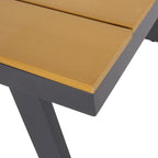 Ensemble de conversation d'extérieur 4 pièces en métal avec coussins gris