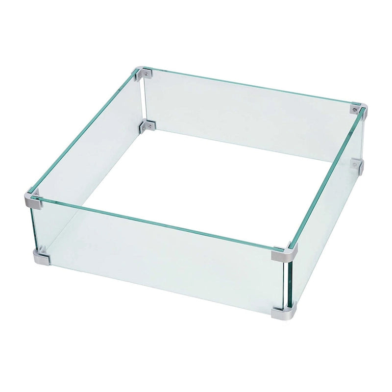 Ensemble table brasero en aluminium noir avec quatre fauteuils de club