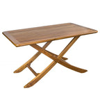 HomeRoots 43 Table de pique-nique pliante extérieure en bois massif marron