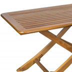 HomeRoots 43 Table de pique-nique pliante extérieure en bois massif marron