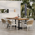 Heres Farmhouse Outdoor, ensembles de salle à manger 7 pièces avec dossier en rotin par Christopher Knight Home - N/A