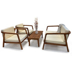 Ensemble de jardin en teck Sumatra LuXeo - 4 personnes