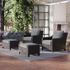 Ensemble de 4 fauteuils et poufs d'extérieur Skye New Classic Furniture