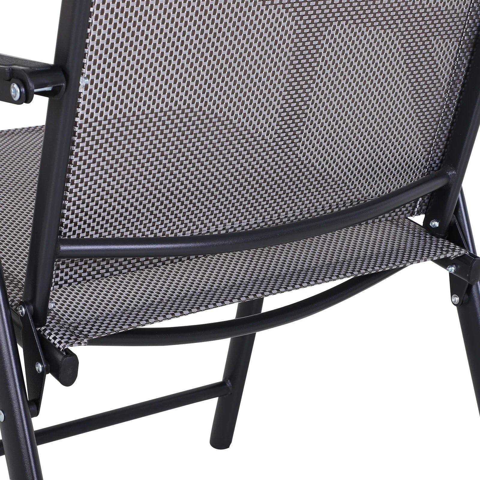Lot de 4 chaises pliantes Outsunny au design simple et élégant, confortables pour la terrasse, le jardin et les voyages