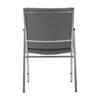Chaise empilable robuste avec accoudoirs - 21P x 21L x 31H