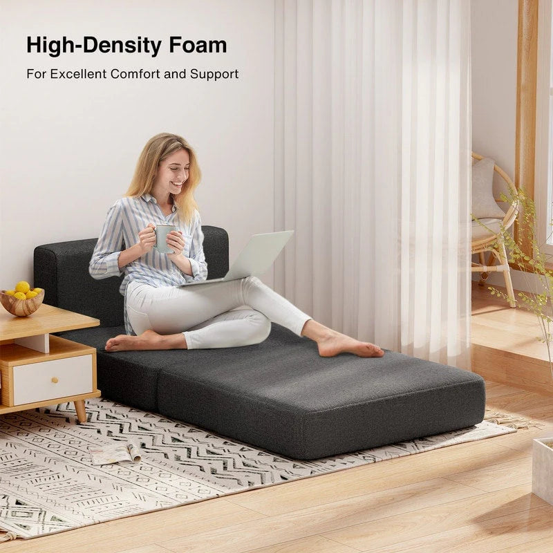 Chaise convertible 3-en-1, Chaise pliante, Lit de repos dépliable