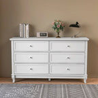 Commode de chambre à coucher en bois à 6 tiroirs profonds