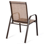 Costway Lot de 4 chaises de jardin et de terrasse avec accoudoirs – Voir détails