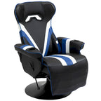 Chaise de jeu vidéo Vinsetto Racing avec dossier inclinable et repose-pieds, appuie-tête et porte-gobelet