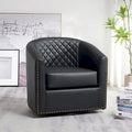 Fauteuil à barillet pivotant en cuir PU touffeté KINWELL 29