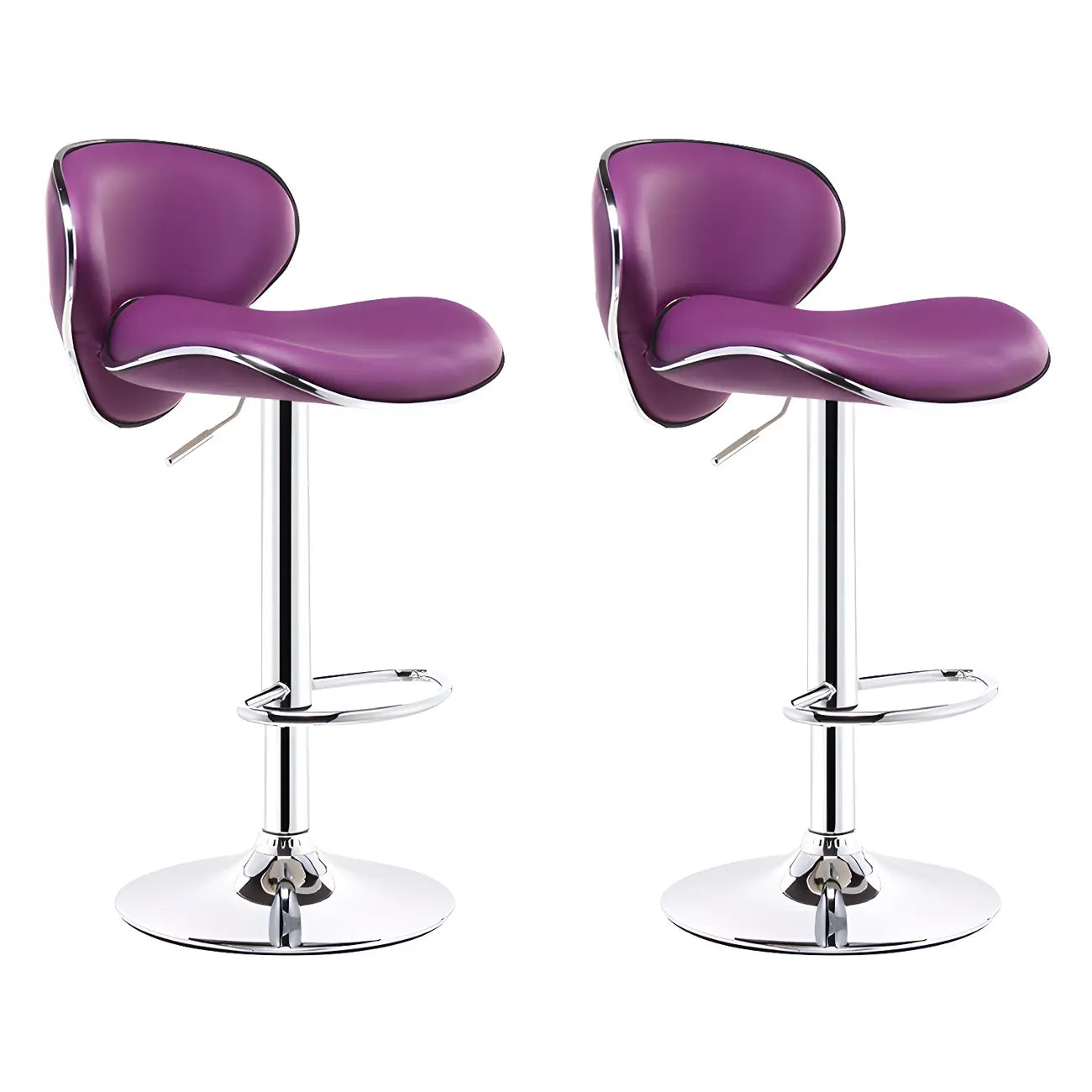 Tabourets de bar pivotants à 360° en similicuir, avec siège baquet réglable en hauteur