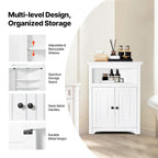 Meuble d'angle 32 avec 2 portes et étagères réglables pour rangement domestique - 25,4 x 12,8 x 33,3 po
