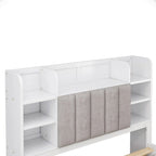 Cadre de lit avec 4 tiroirs de rangement portables sous le lit